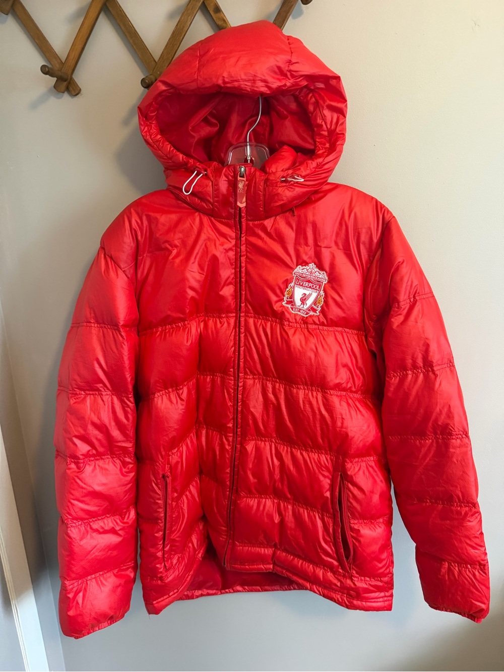 adidas Liverpool FC Goose Down Hooded Jacket Red XL 110